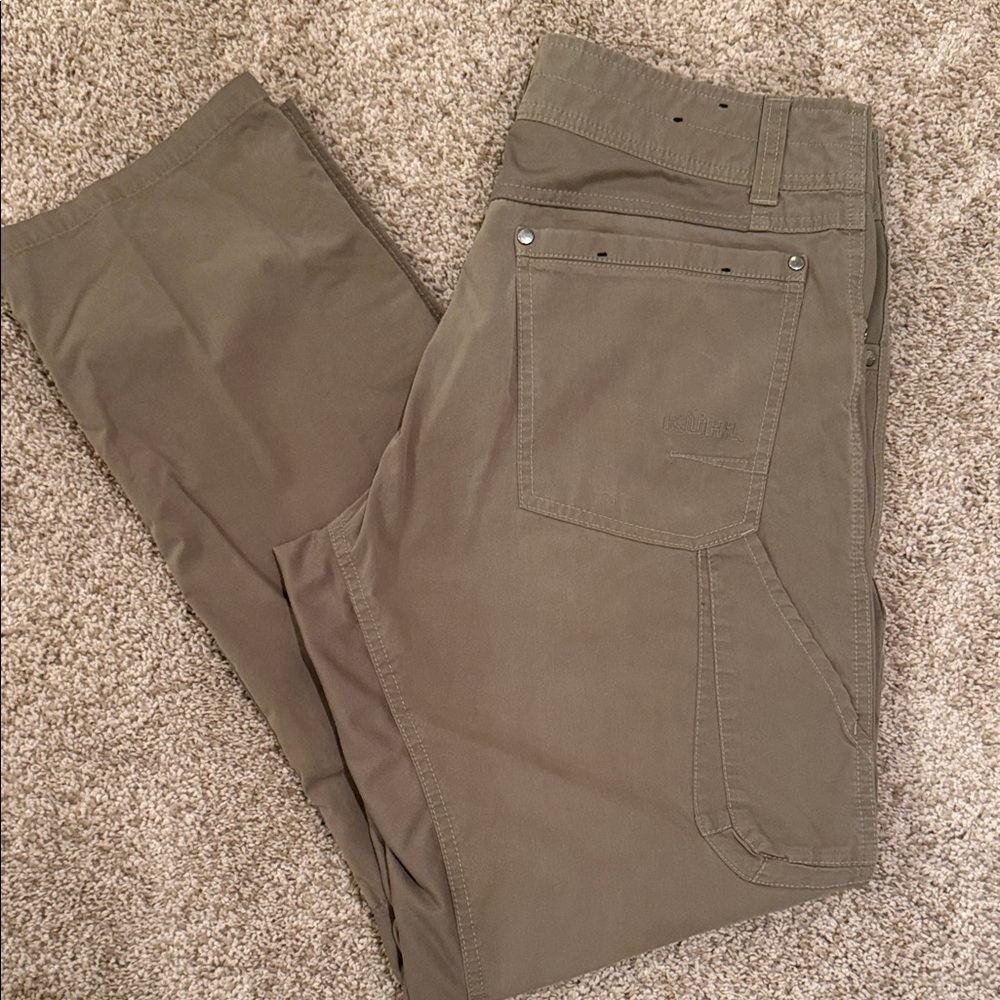 Kühl Men's Casual Dark Tan Cargo Pants size 34 x 33